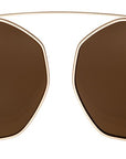 Clipon na brýle Brighton Gold/Brown