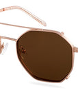 Clipon na brýle Brighton Rose Gold/Brown