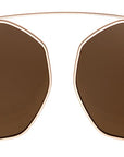 Clipon na brýle Brighton Rose Gold/Brown