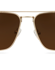 Clip On Sun Bruce Wide - Gold/Brown