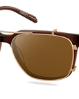Clip on Sun Lucas - Gold/Brown