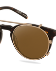 Clip on Sun Ellis Wide - Gold/Brown