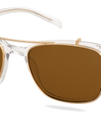 Clip on Sun Louis- Gold/Brown