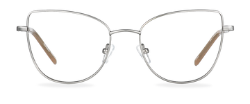 Počítačové brýle Ella Silver/Milky Tea