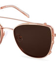 Clipon na brýle Ella Rose Gold/Brown