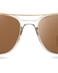 Clip on Sun Louis- Gold/Brown