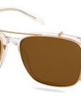 Clip on Sun Louis Wide - Gold/Brown