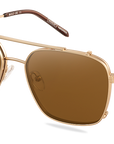 Clip on Sun Ralph - Satin Gold/Brown