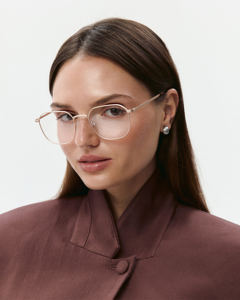Dioptrické brýle Andy Satin Gold/Amber Delight
