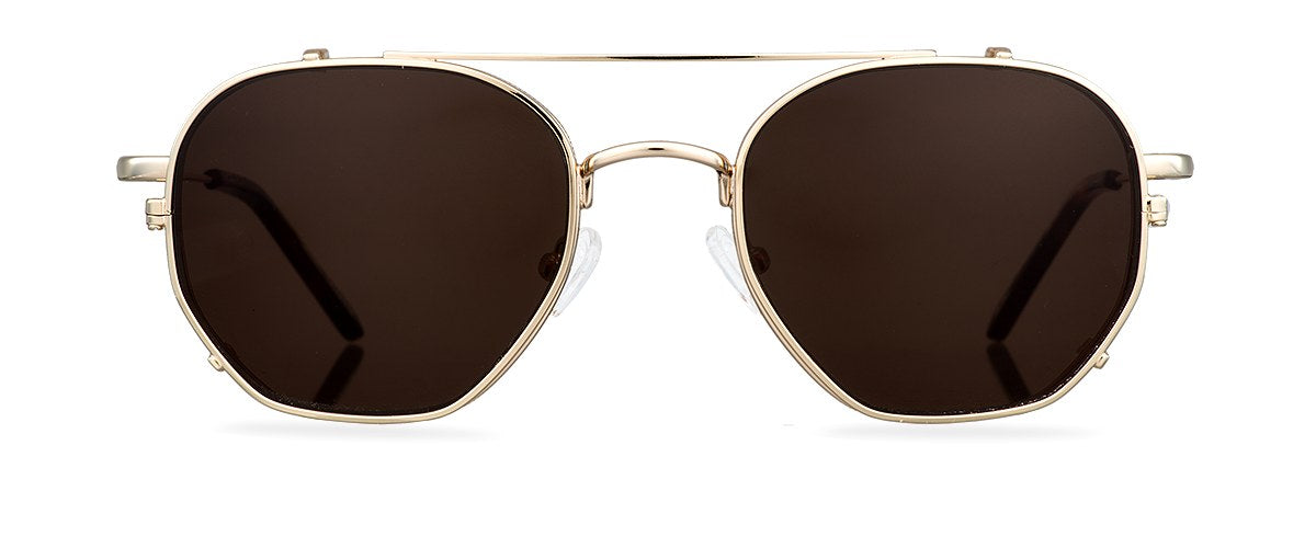 Clipon na brýle Arthur Gold/Brown