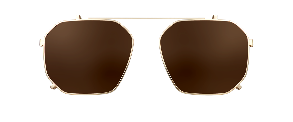 Clip On Sun Blair - Gold/Brown