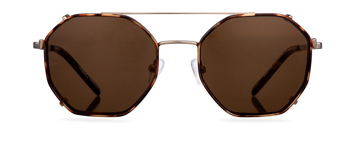 Clipon na brýle Brighton Gold Havana/Brown