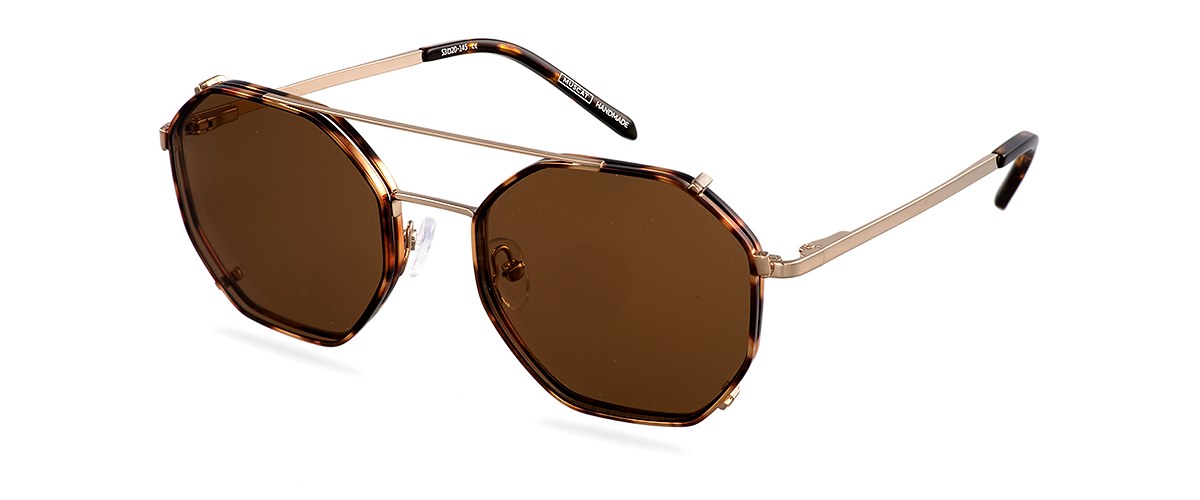 Clipon na brýle Brighton Gold Havana/Brown