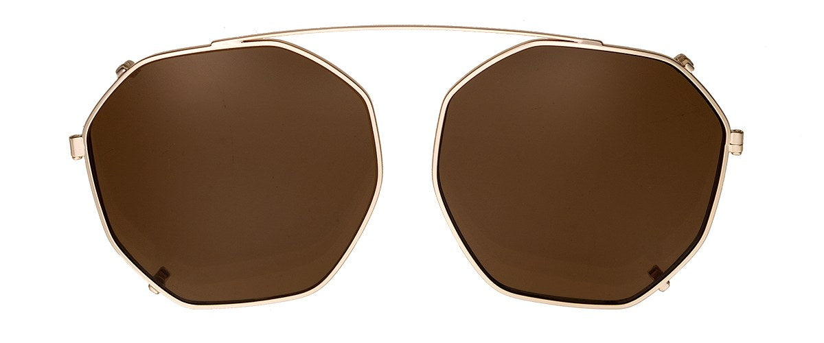 Clipon na brýle Brighton Gold/Brown
