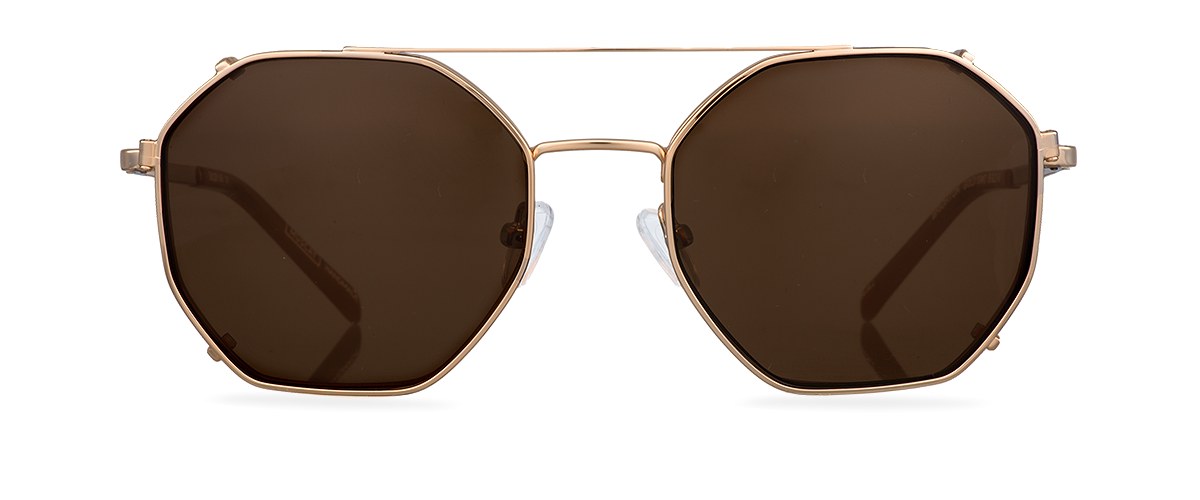 Clipon na brýle Brighton Gold/Brown