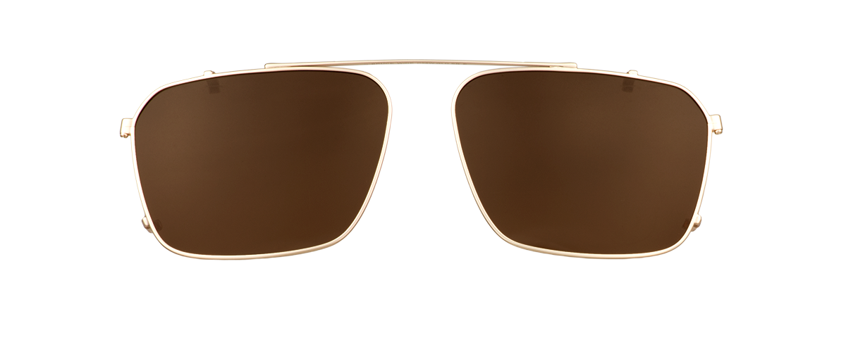 Clip On Sun Bruce Wide - Gold/Brown