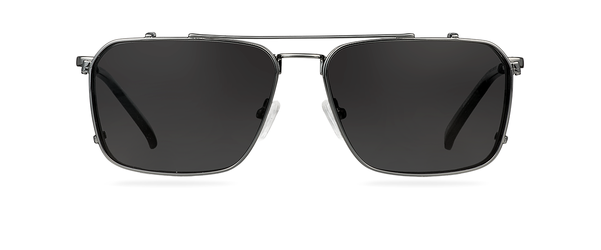 Clip On Sun Bruce Wide - Gunmetal/Smoke