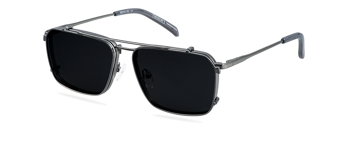 Clip On Sun Bruce Wide - Gunmetal/Smoke