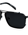 Clip On Sun Bruce Wide - Matt Black/Smoke
