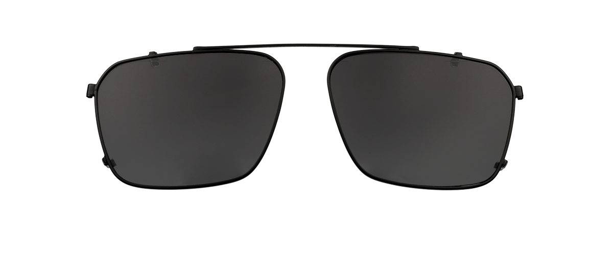 Clip On Sun Bruce Wide - Matt Black/Smoke