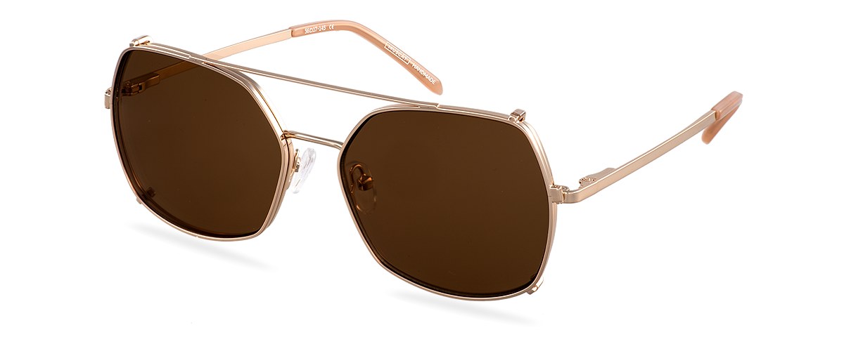 Clipon na brýle Chloe Gold/Brown