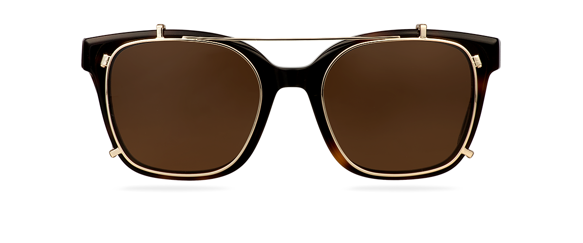Clip On Sun Maggie - Gold/Brown