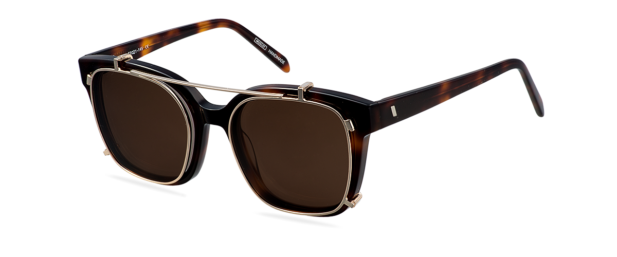 Clip On Sun Maggie - Gold/Brown