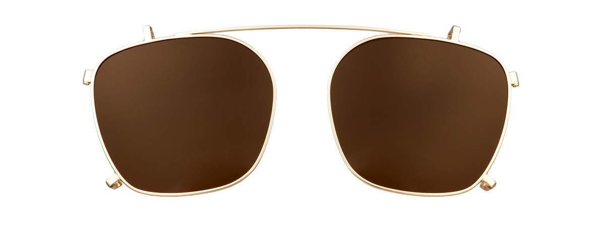 Clip On Sun Maggie - Gold/Brown