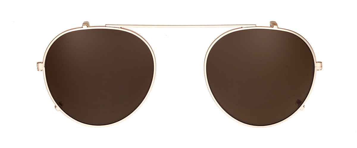Clipon na brýle Frank Rose Gold/Brown