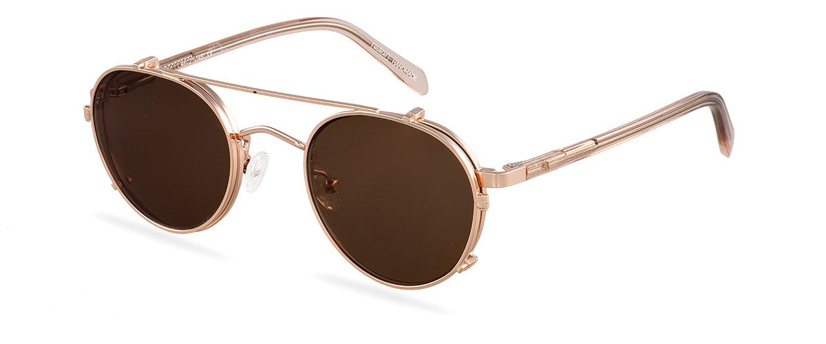 Clipon na brýle Frank Rose Gold/Brown