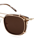 Clip On Sun Grant Wide - Gold/Brown