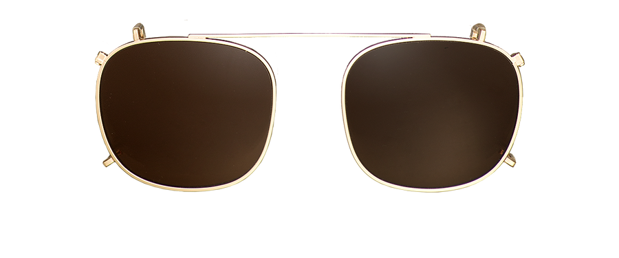 Clip On Sun Grant Wide - Gold/Brown