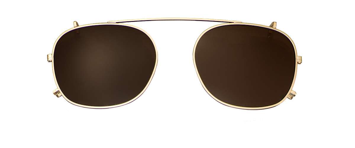 Clip On Sun Grant Wide - Gold/Brown