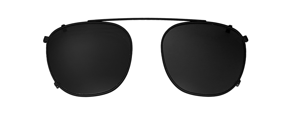 Clip On Sun Grant Wide - Matt Black/Smoke