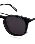 Clip On Sun Grant Wide - Matt Black/Smoke