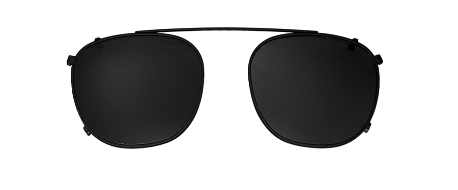 Clip On Sun Grant Wide - Matt Black/Smoke