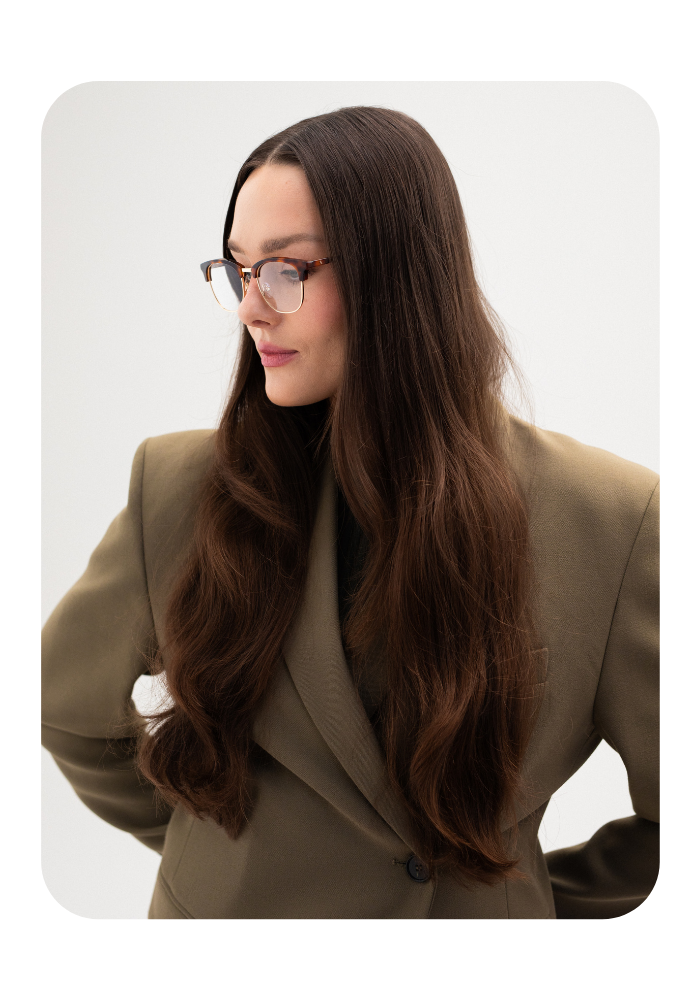 Počítačové brýle Jamie Gold/Brown Havana