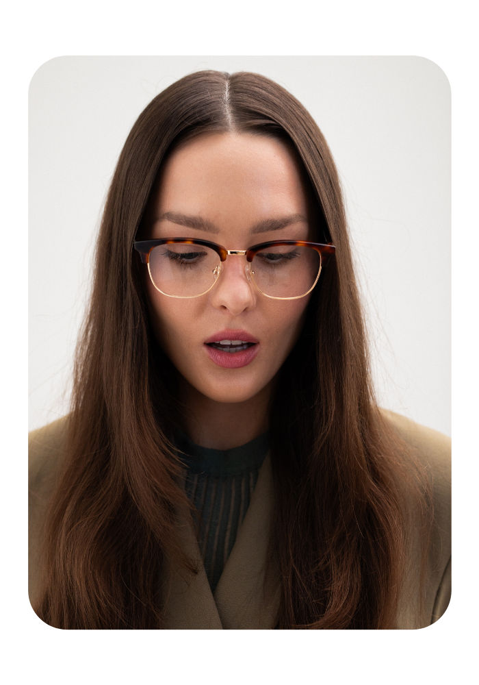 Počítačové brýle Jamie Gold/Brown Havana