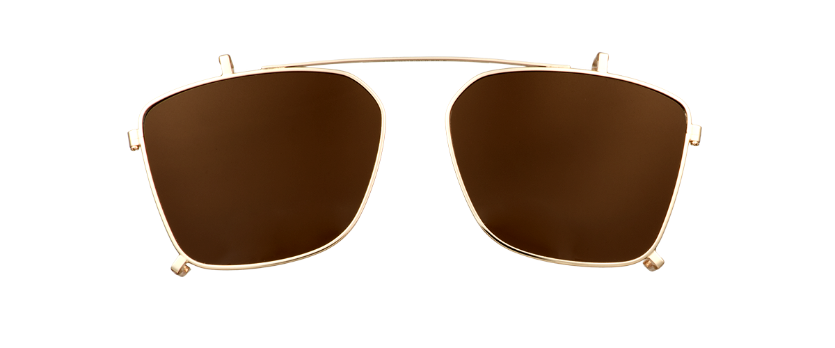 Clip On Sun Joe - Gold/Brown