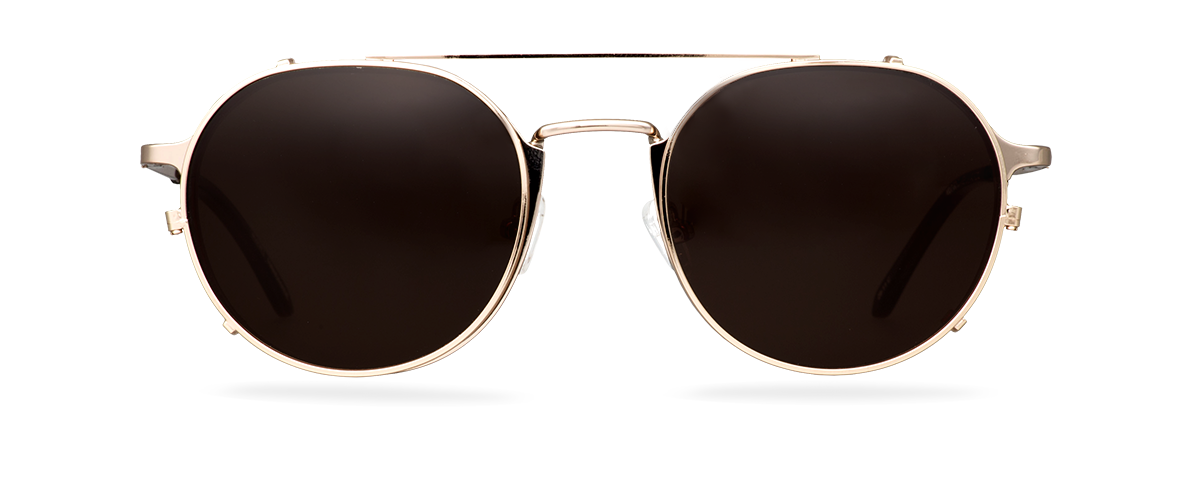 Clip On Sun Milo - Gold/Brown