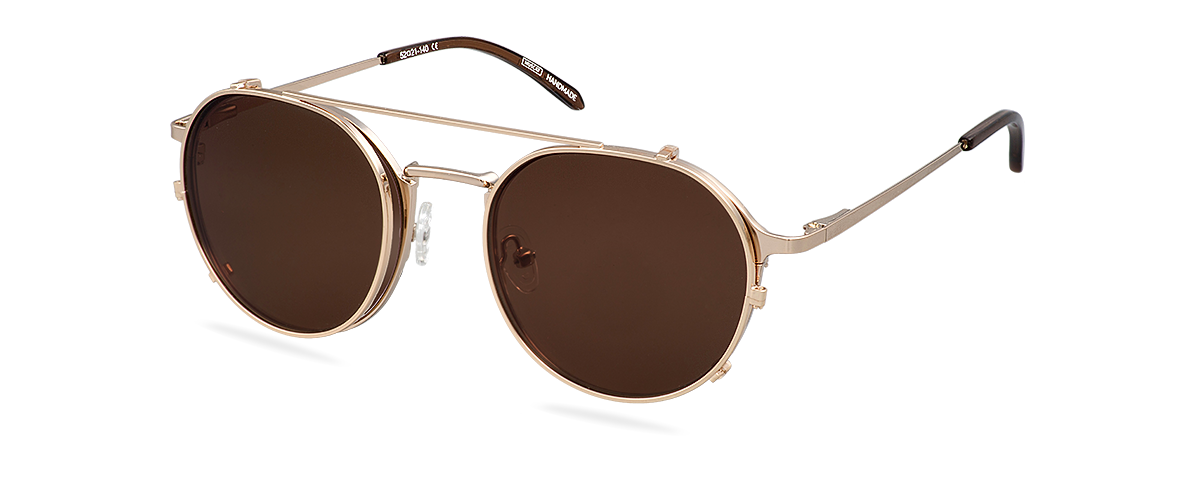Clip On Sun Milo - Gold/Brown