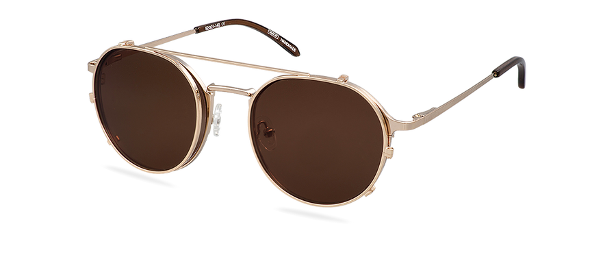 Clip On Sun Milo - Gold/Brown