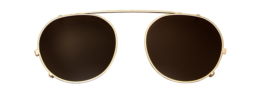 Clip On Sun Milo - Gold/Brown