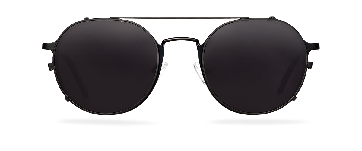 Clip On Sun Milo - Matt Black/Smoke