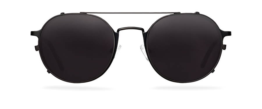 Clip On Sun Milo - Matt Black/Smoke