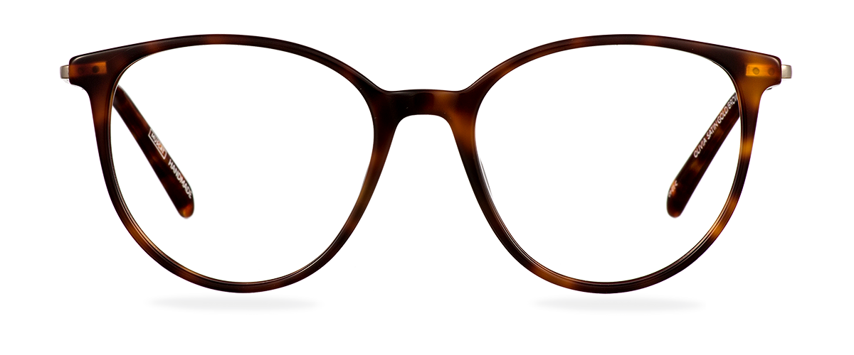 Čiré brýle Olivia Satin Gold/Brown Havana