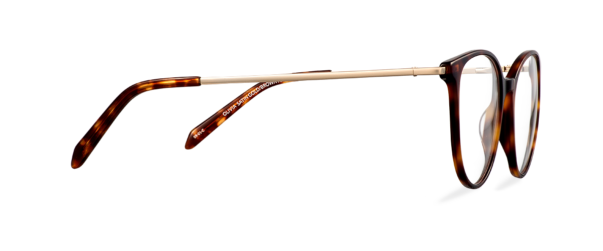 Čiré brýle Olivia Satin Gold/Brown Havana