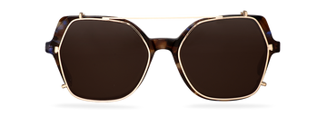 Clip On Sun Oprah - Gold/Brown