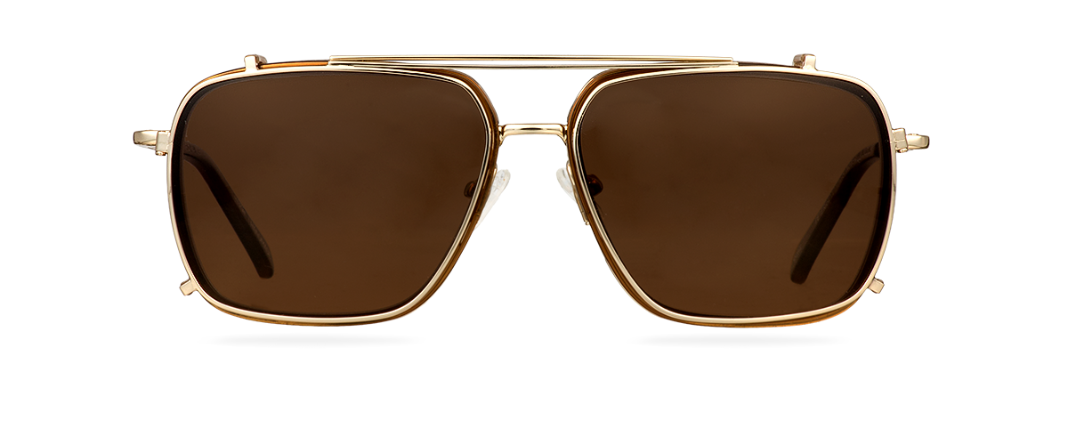 Clip On Sun Peter - Gold/Brown