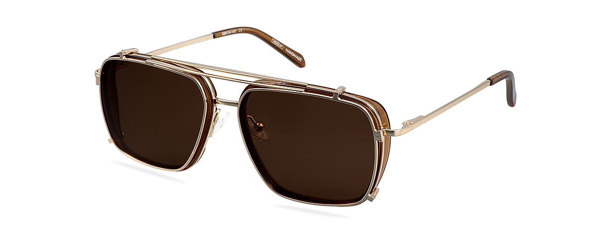 Clip On Sun Peter - Gold/Brown